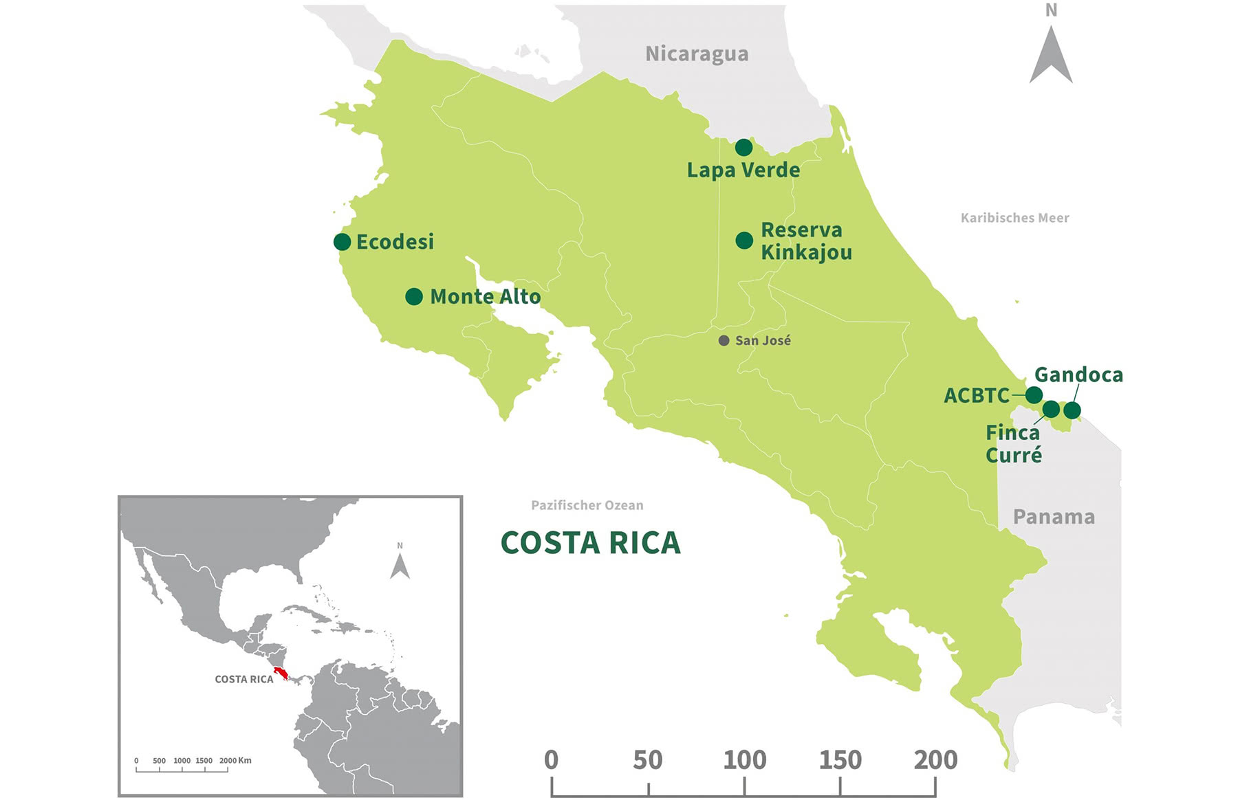 CostaRica Karte gross